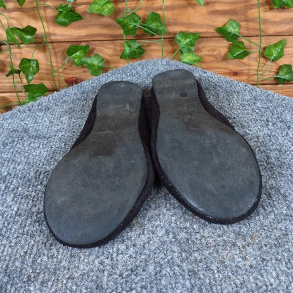 Ruby & Bloom Girls Ballet Flat Dress Shoe Size 4.5 Black Glitter Bow Casual